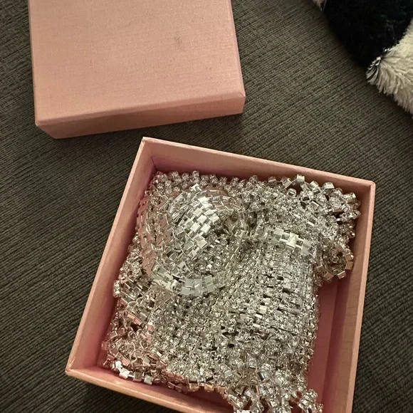 Elegant Silver Rhinestone Bra - Picture 3 of 7